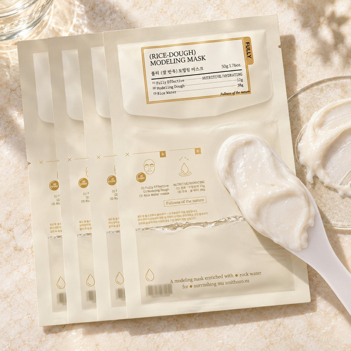 FULLY Rice Dough Modeling Mask 4 Sheets - AHVTE