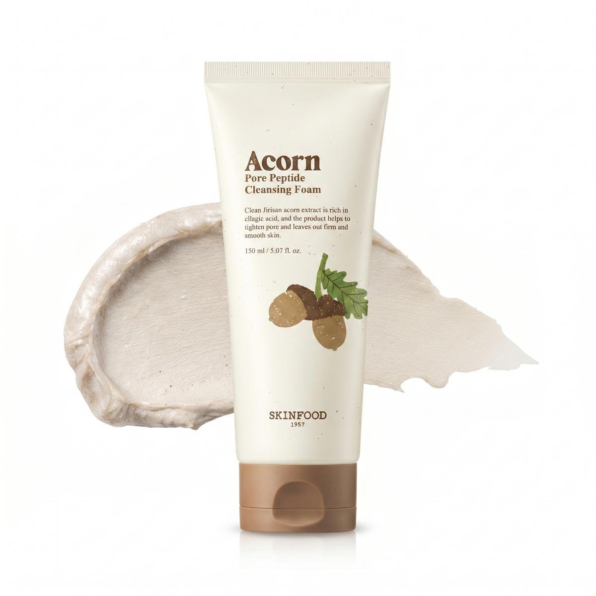 SKINFOOD Acorn Pore Peptide Cleansing Foam 150ml - AHVTE