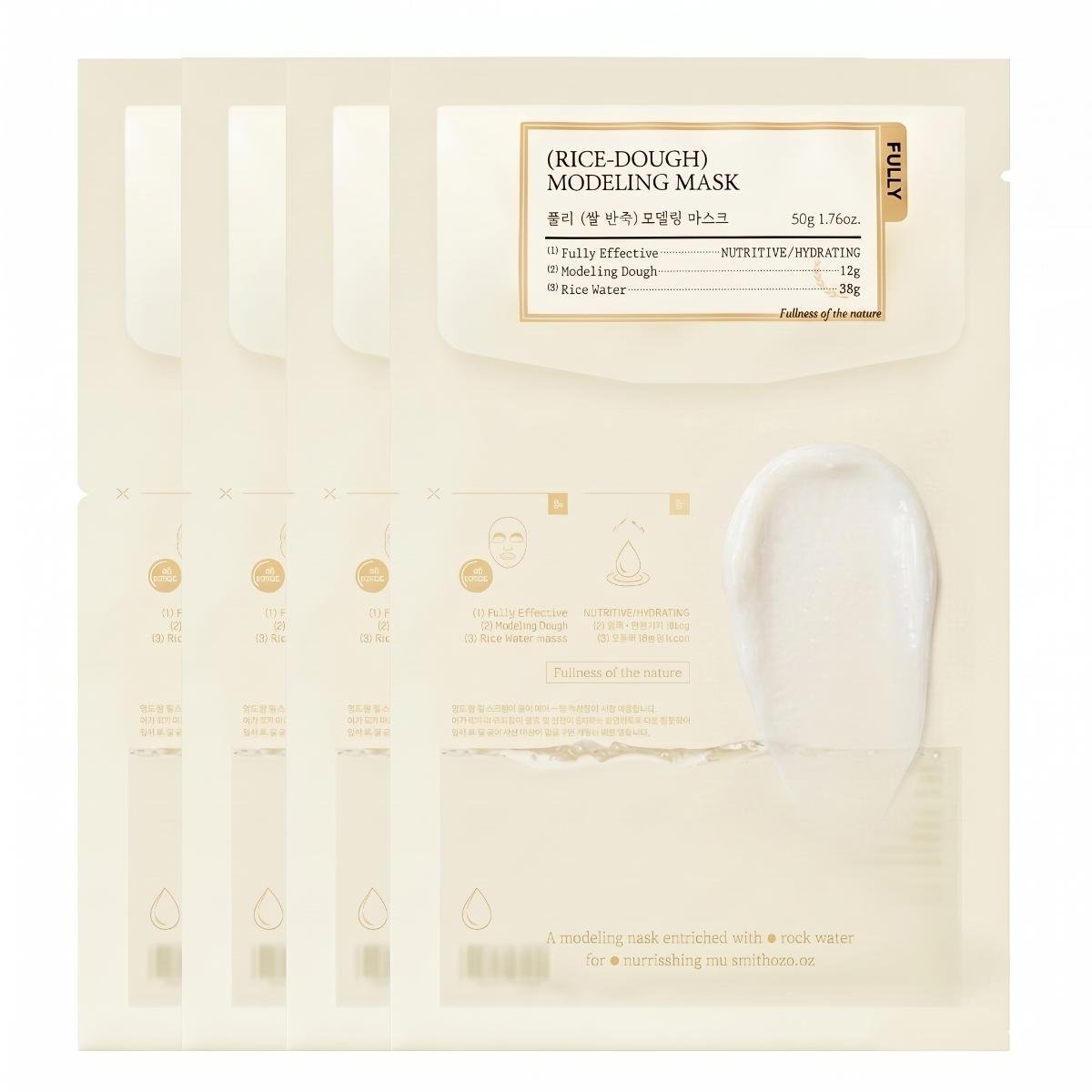 FULLY Rice Dough Modeling Mask 4 Sheets - AHVTE