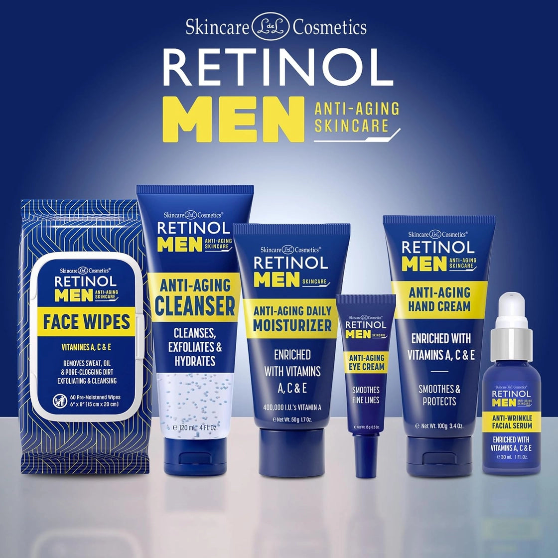 Livaura Retinol Men's Indivdually Wrapped Micellar Cleansing Wipes