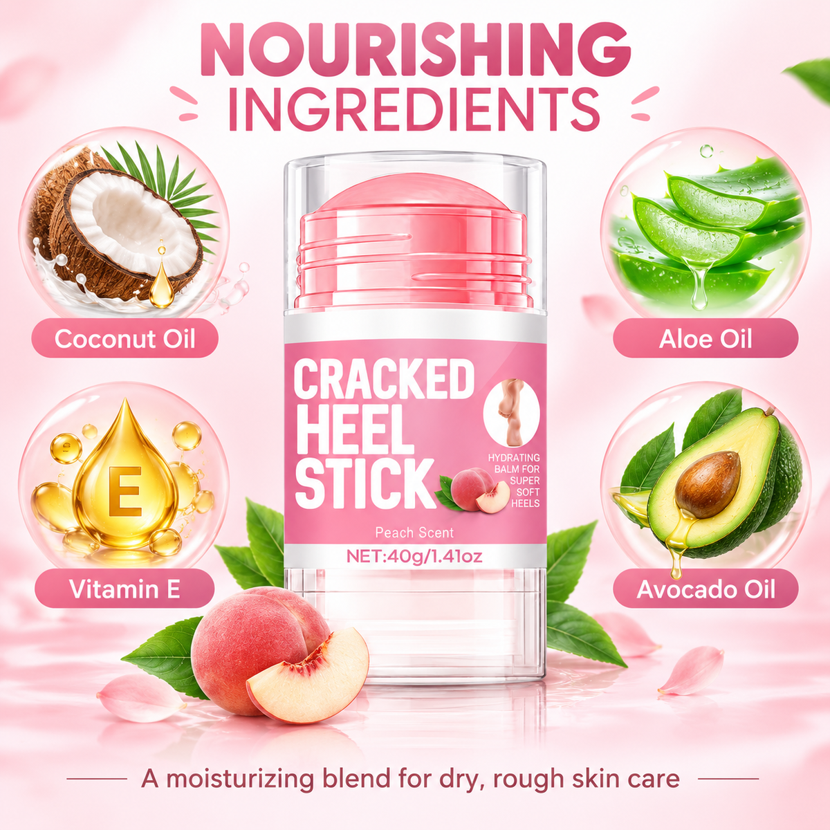 Cracked Heel Stick for Dry Cracked Feet, Heel Balm