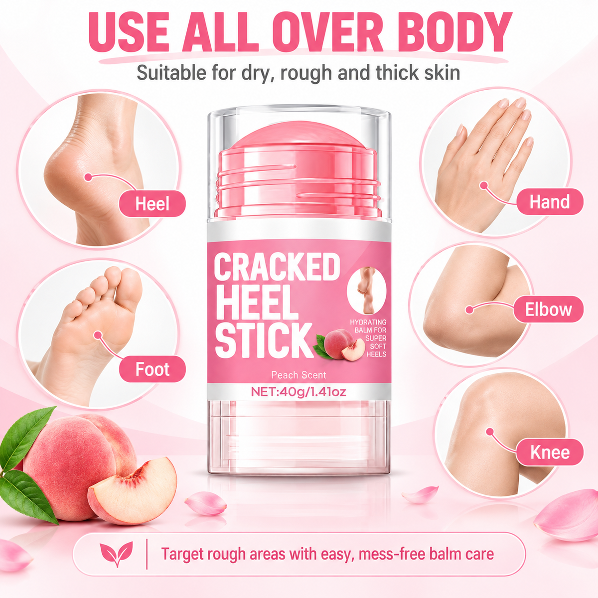 Cracked Heel Stick for Dry Cracked Feet, Heel Balm
