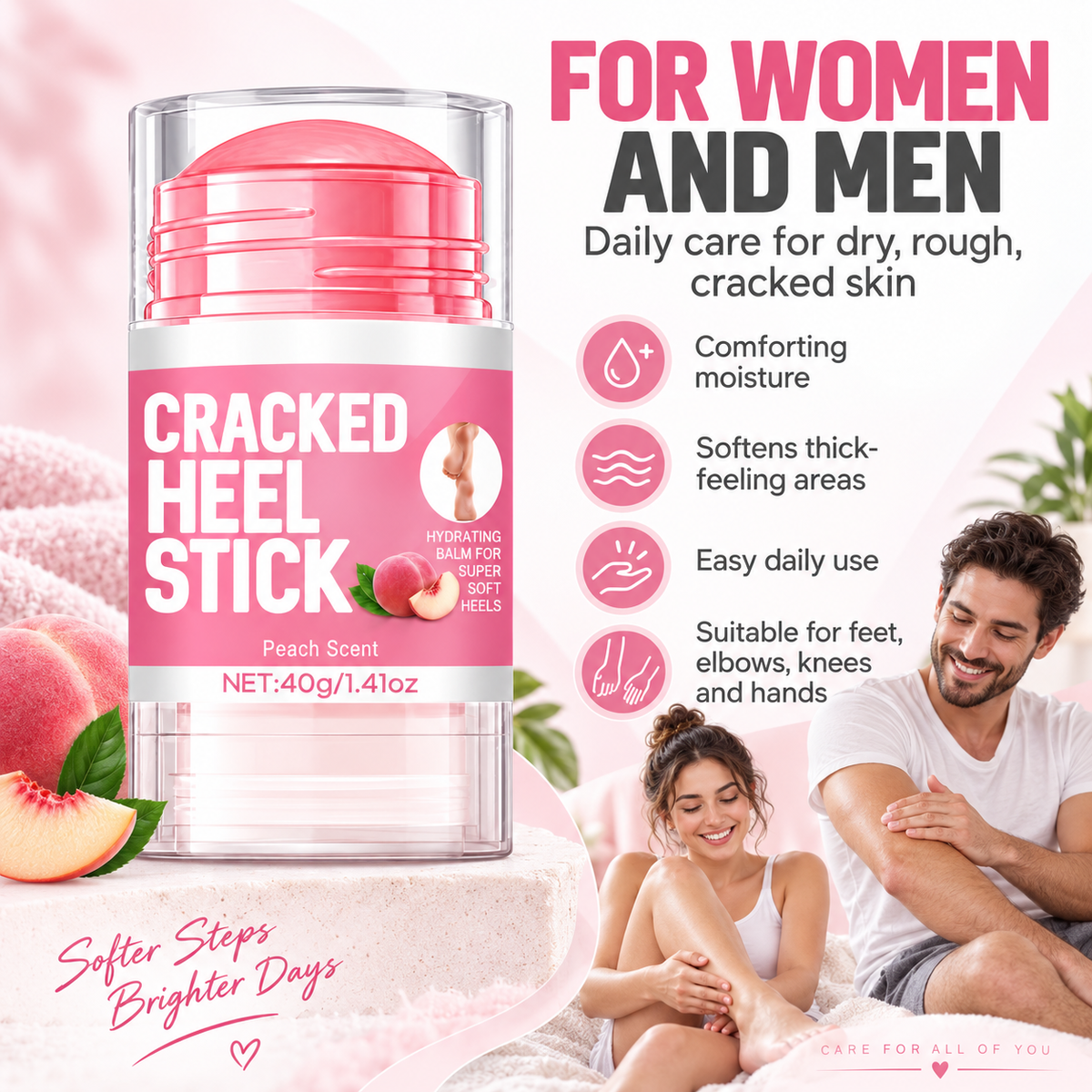 Cracked Heel Stick for Dry Cracked Feet, Heel Balm