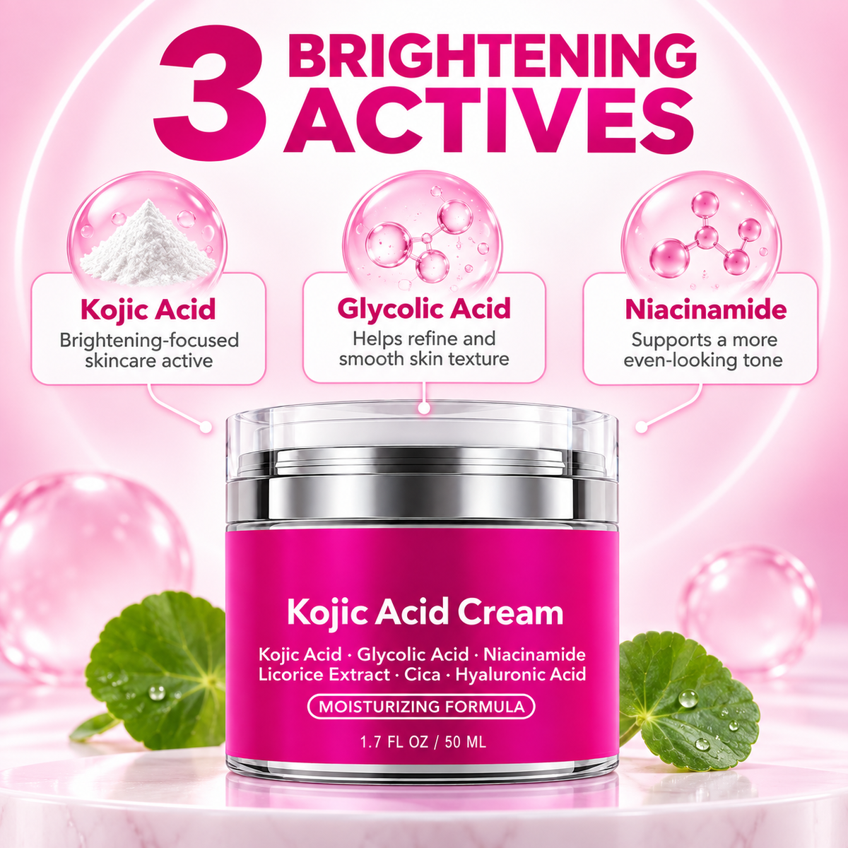 Ultra Brightening Kojic Acid Cream for Dark Spots