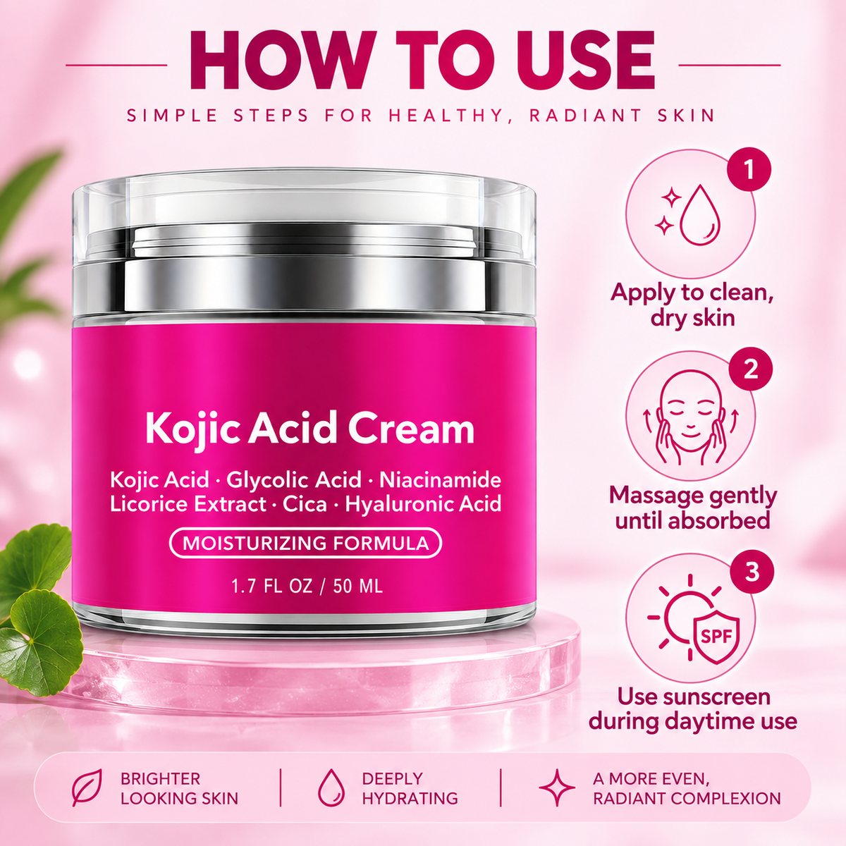 Ultra Brightening Kojic Acid Cream for Dark Spots