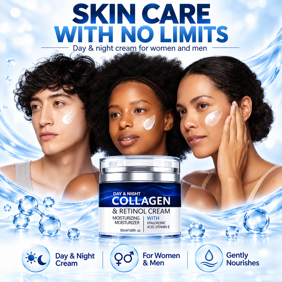 Collagen Retinol Cream for Face, Day & Night Moisturizer