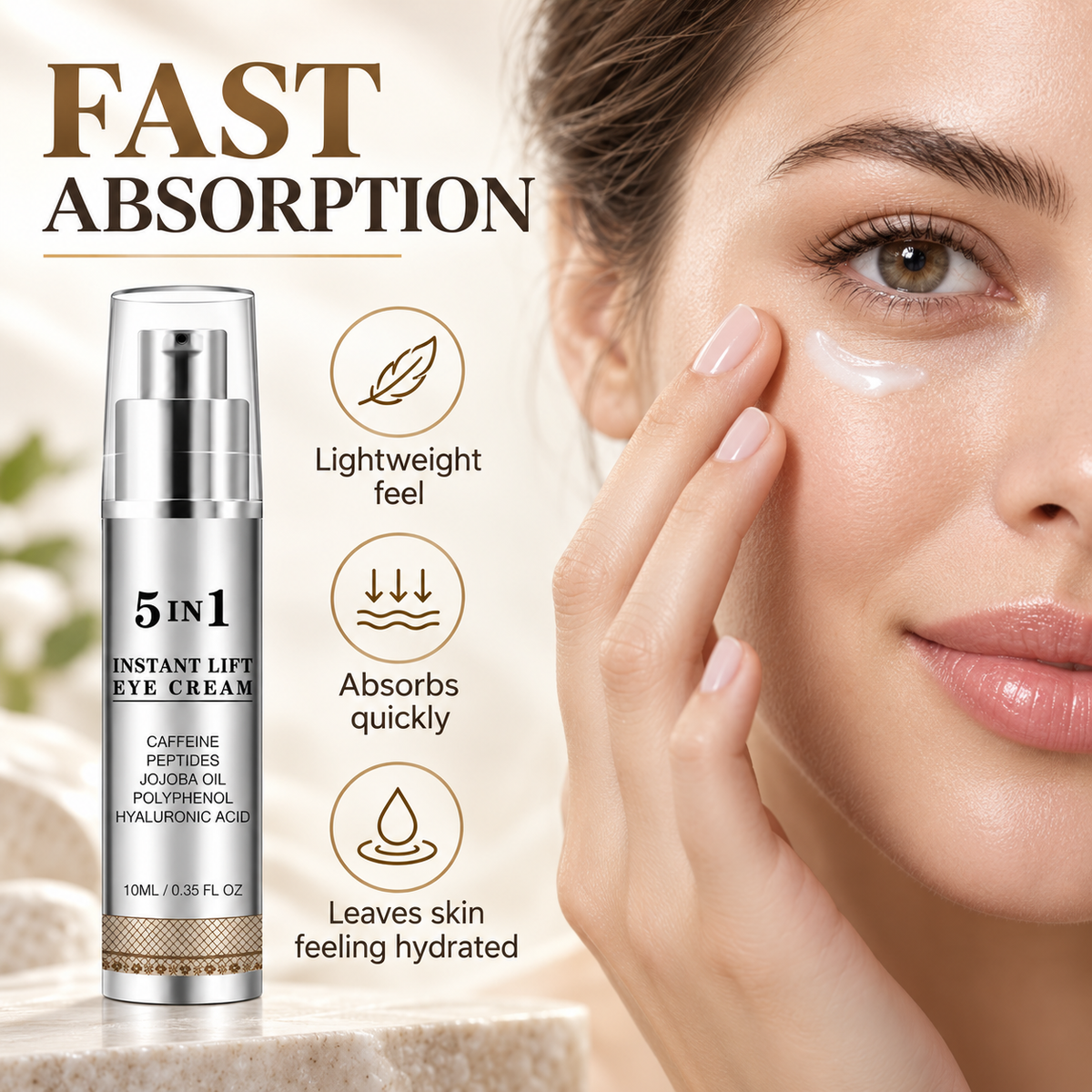 5-in-1 Caffeine Eye Cream for Dark Circles & Puffiness