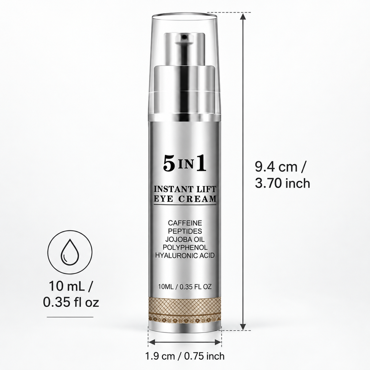 5-in-1 Caffeine Eye Cream for Dark Circles & Puffiness