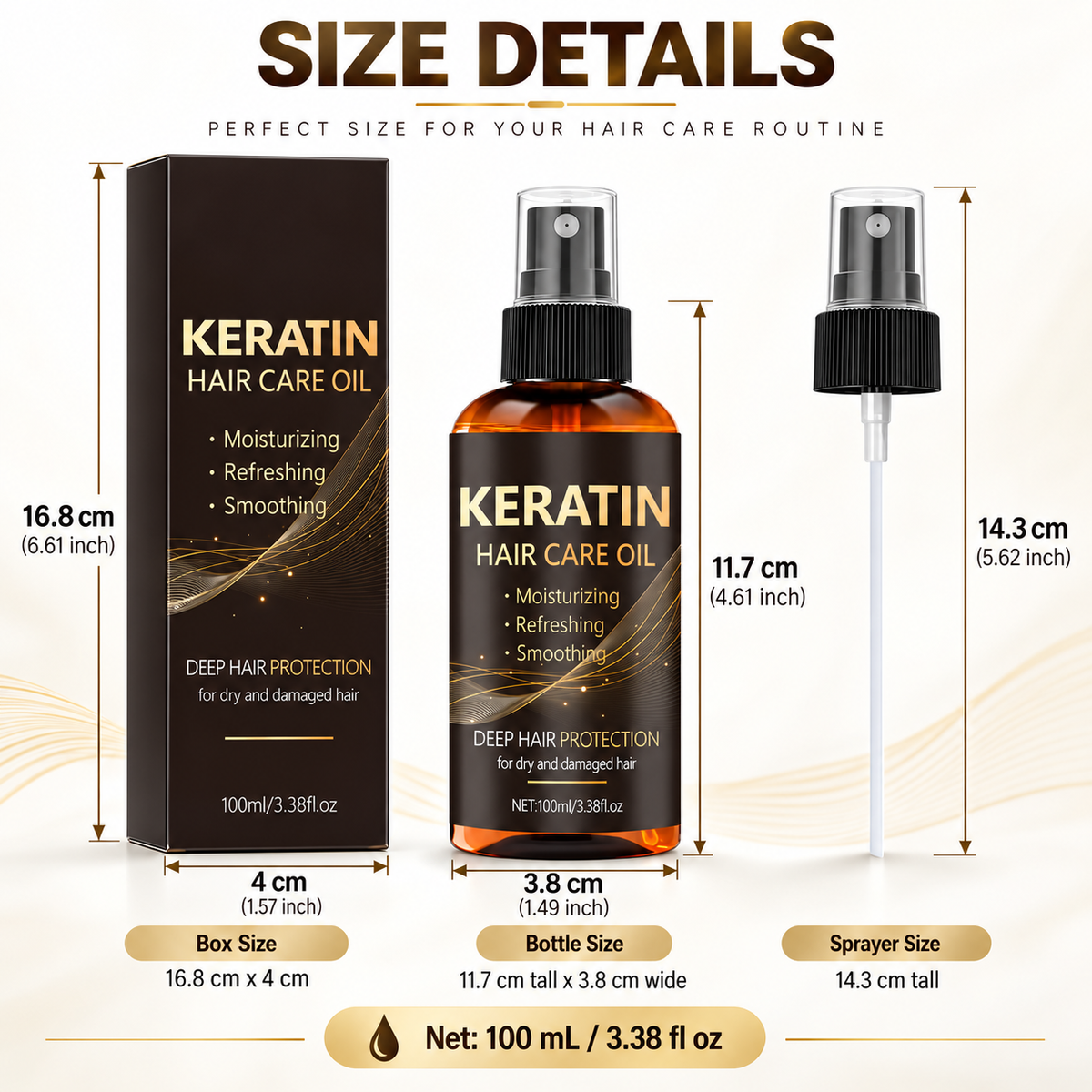 Keratin Hair Oil Leave-In Conditioner Spray