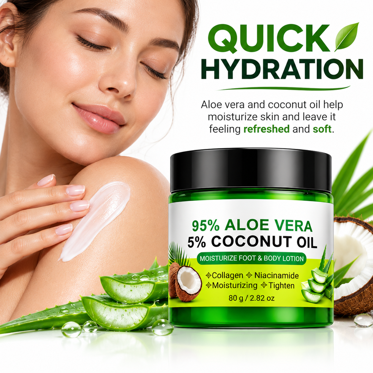 95% Aloe Vera & Coconut Oil Body Lotion
