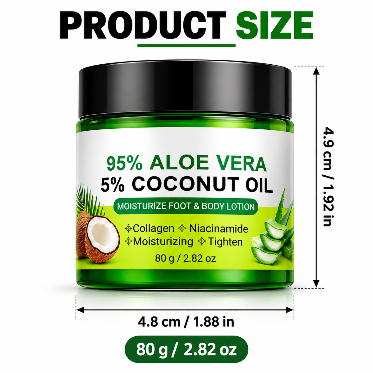 95% Aloe Vera & Coconut Oil Body Lotion