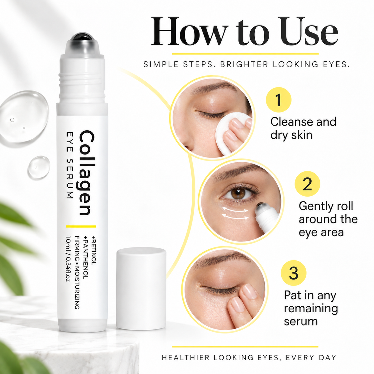 Under Eye Serum Roller with Retinol & Collagen