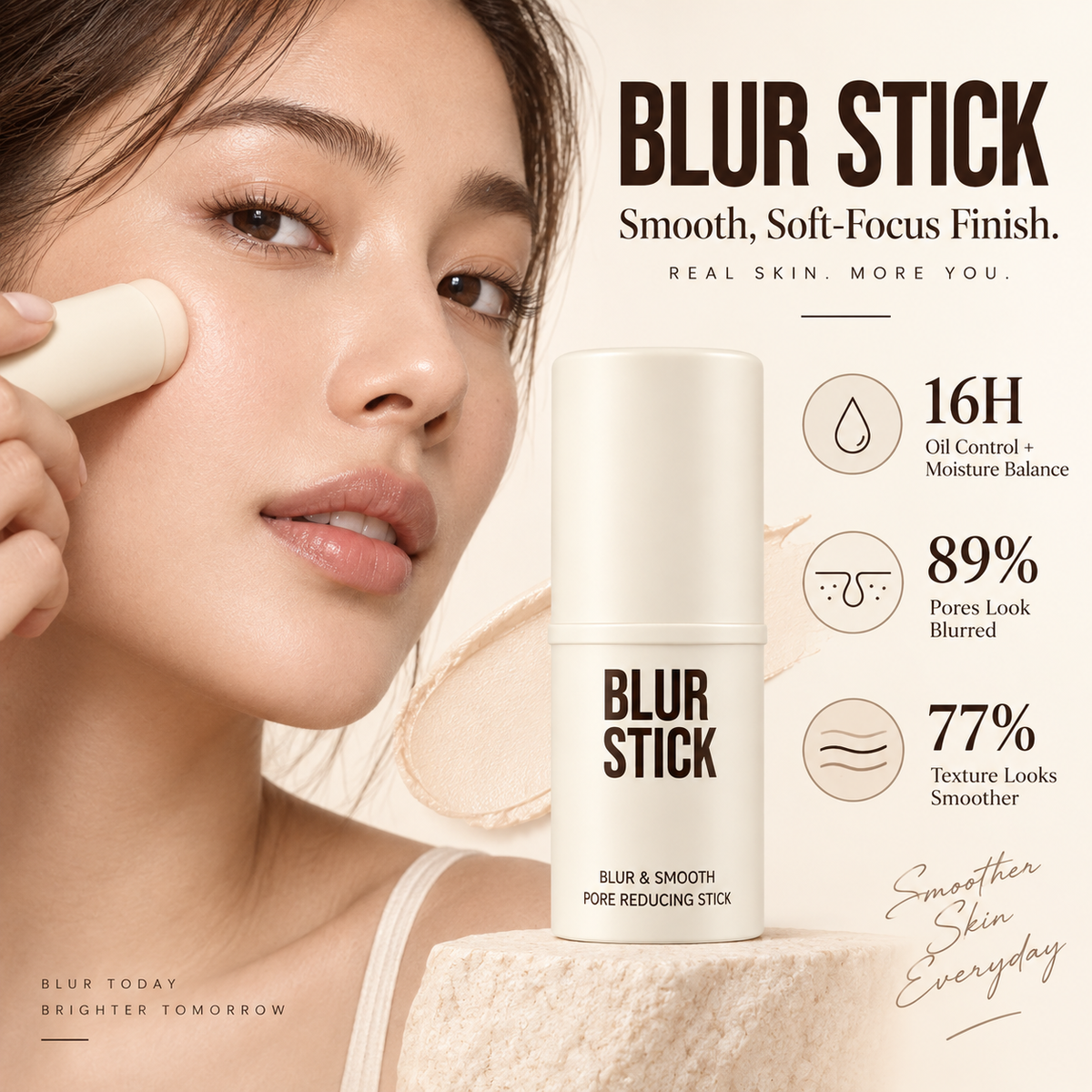 Blur Stick Pore Blurring Primer Stick for Face & Oil Control