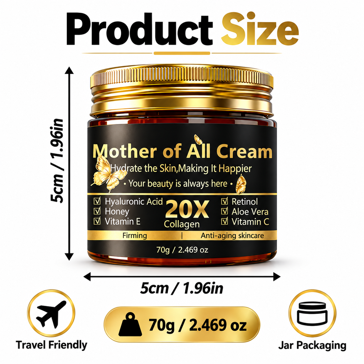 Mother of All Cream, Anti Aging Retinol Collagen Face Cream