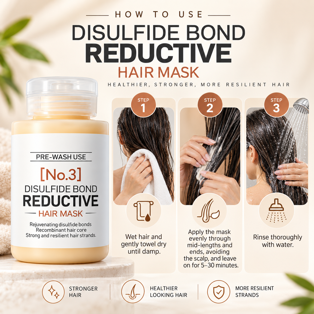Disulfide Bond Reductive Hair Mask with Keratin