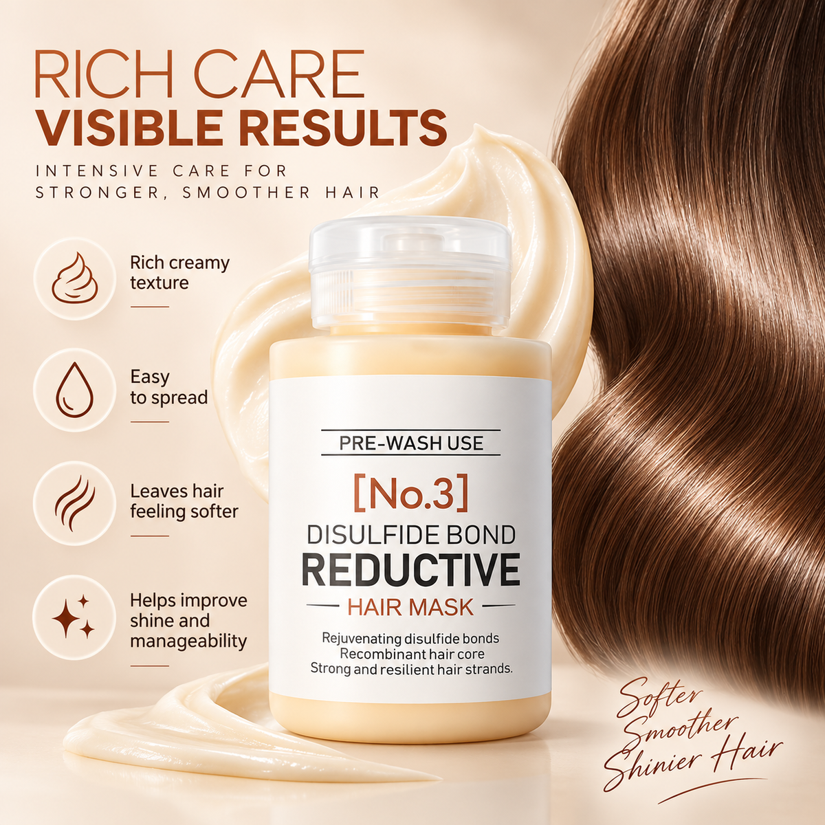 Disulfide Bond Reductive Hair Mask with Keratin