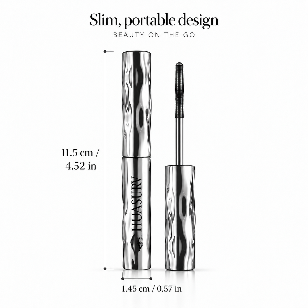 HUASURV Steel Tube Waterproof Mascara for Volume and Length