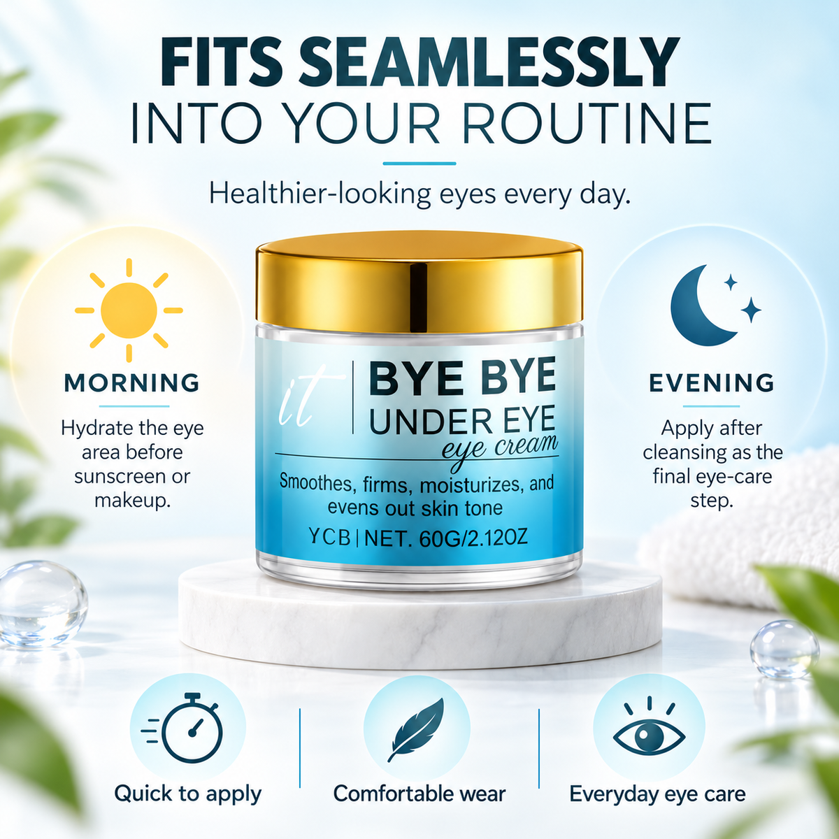 Bye Bye Under Eye Cream for Dark Circles & Puffiness