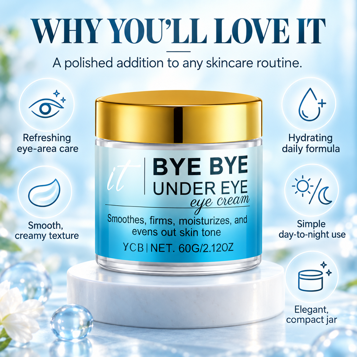 Bye Bye Under Eye Cream for Dark Circles & Puffiness