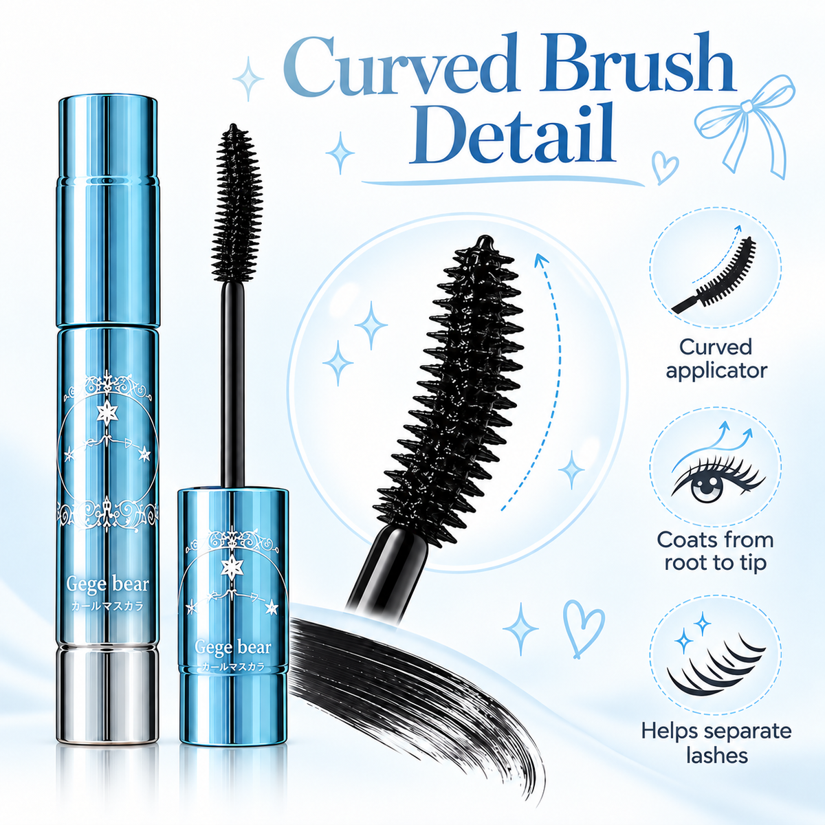 Gege Bear Dream Party Curl Mascara, Waterproof