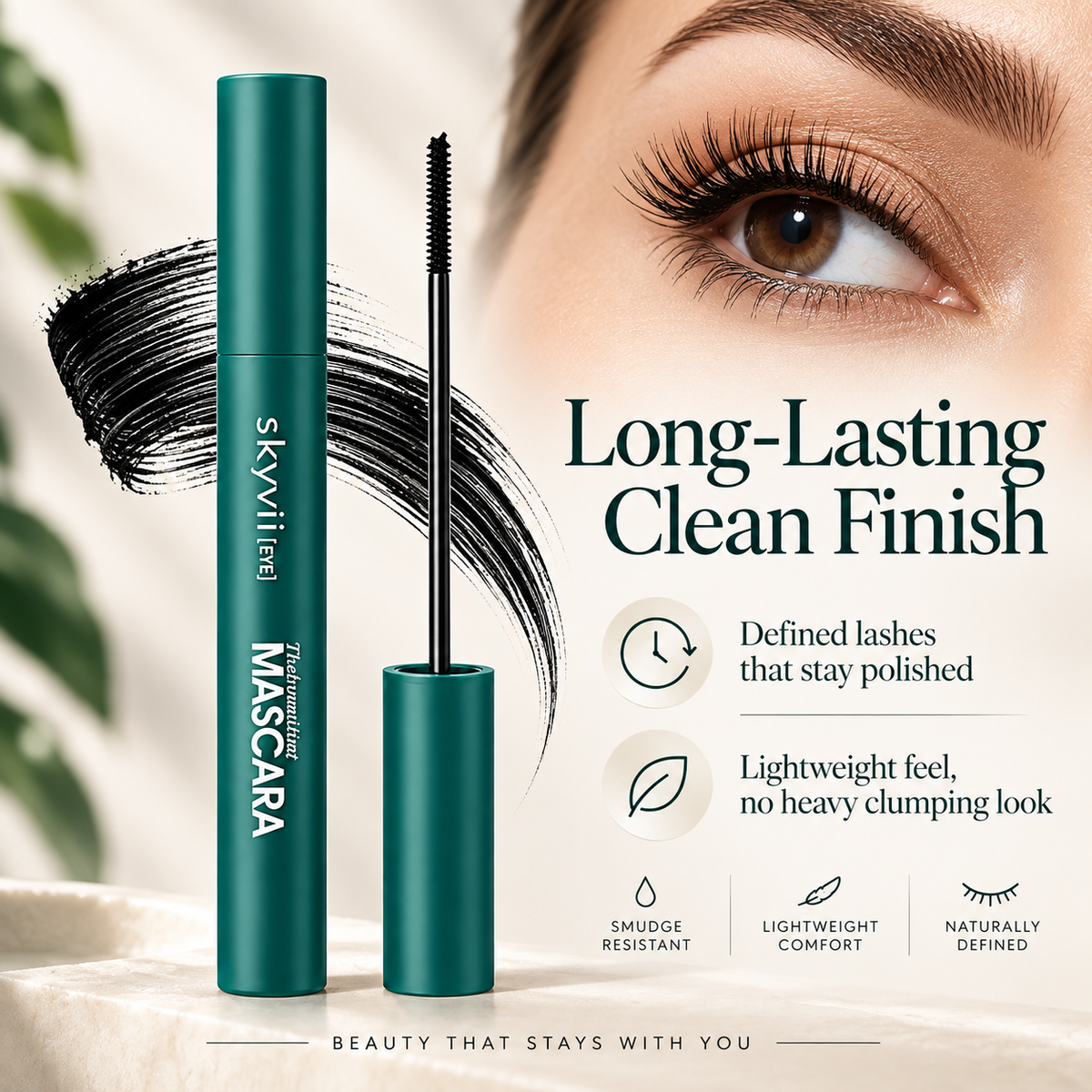 SKYVII Steel Tube Waterproof Lengthening Mascara