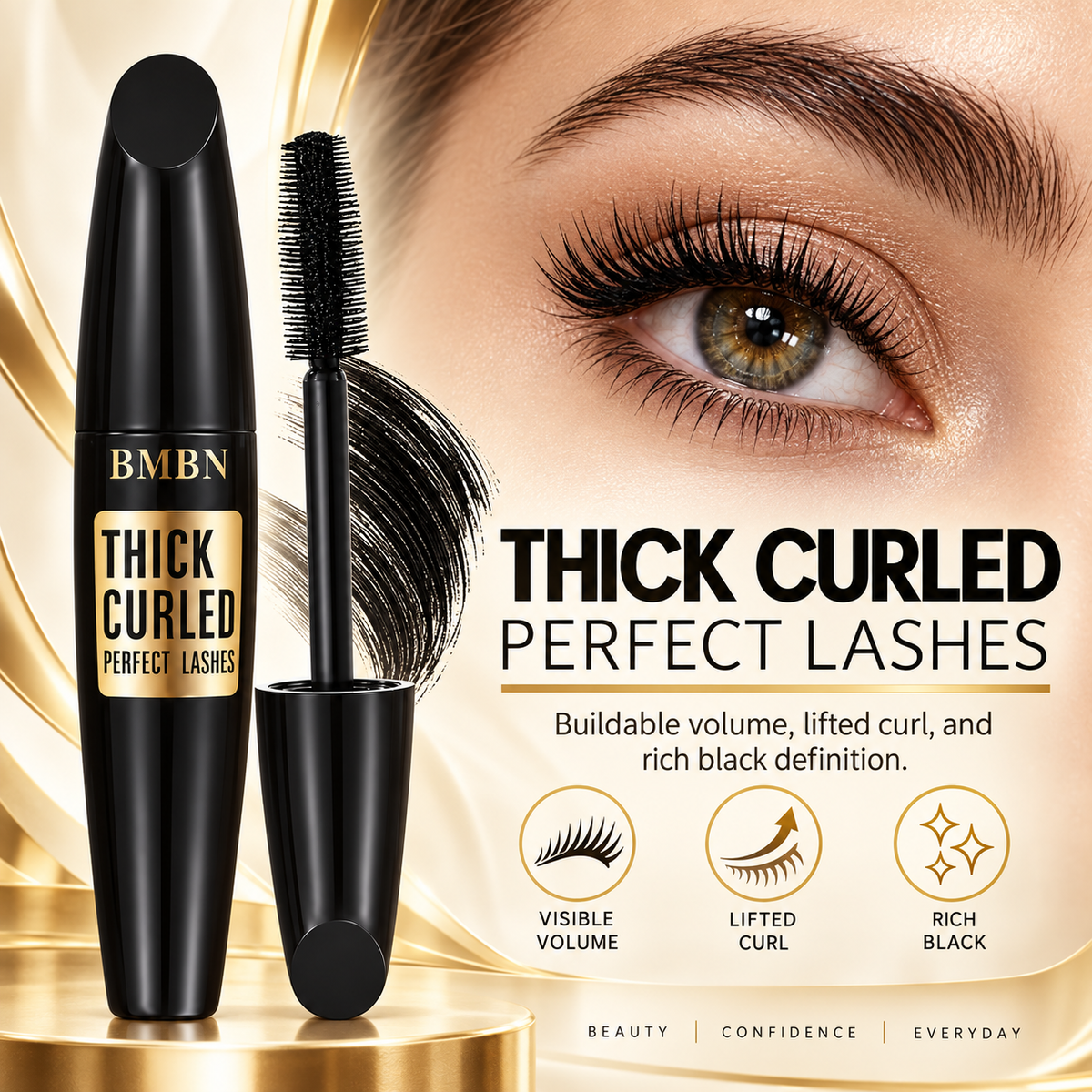 BMBN Thick Curled Mascara for Volume & Length