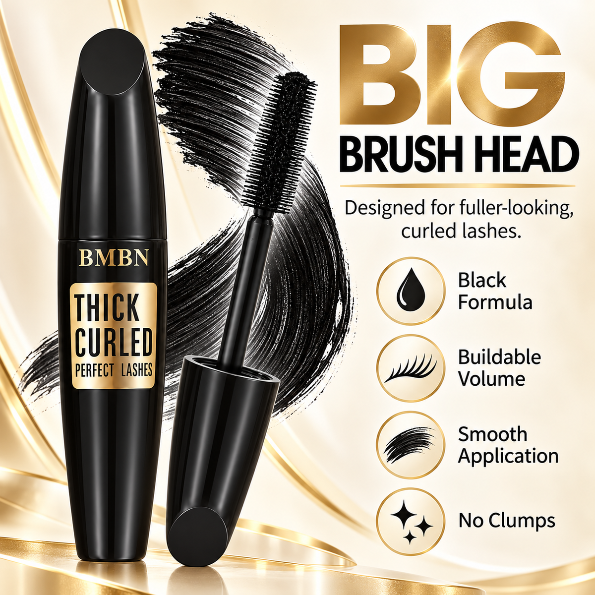 BMBN Thick Curled Mascara for Volume & Length