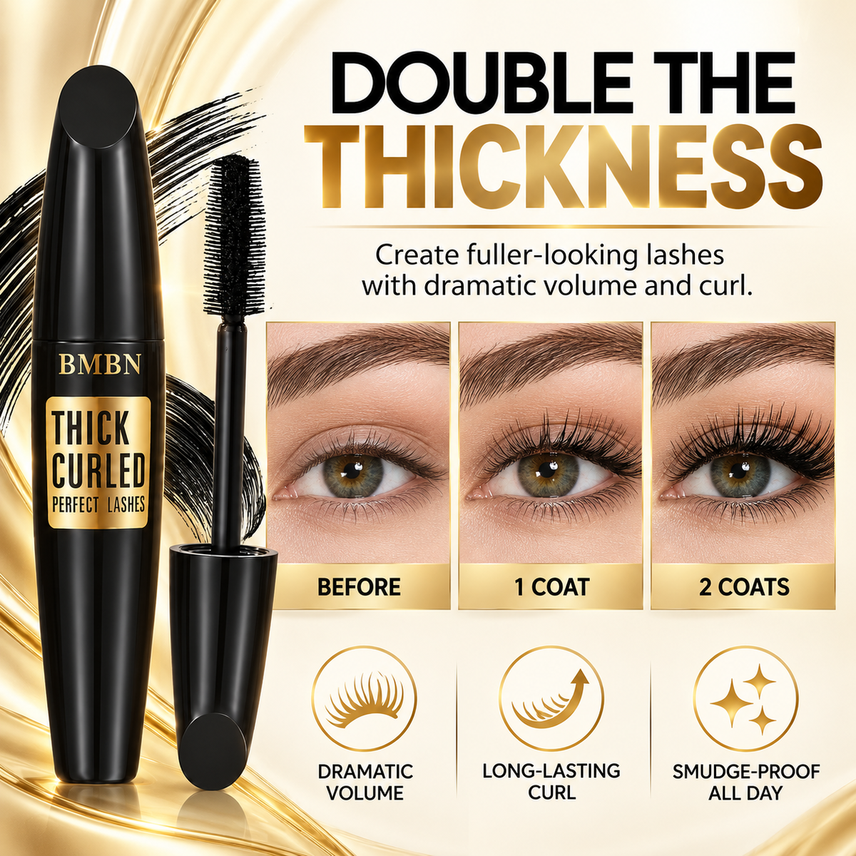 BMBN Thick Curled Mascara for Volume & Length