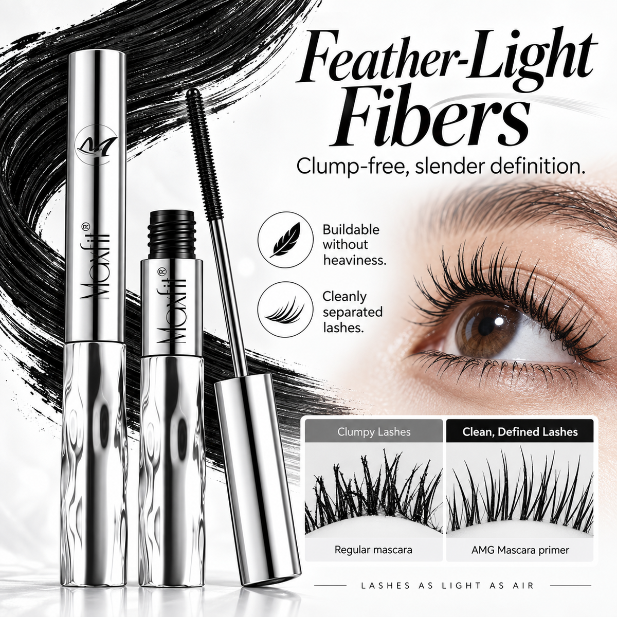 Maxfit Steel Tube Mascara for Waterproof Wear & Lengthening