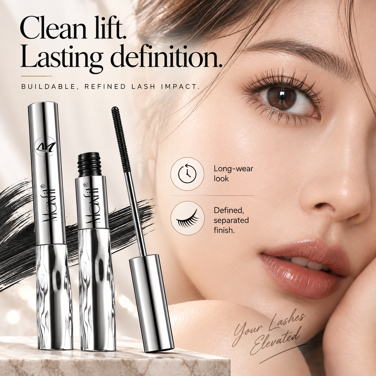 Maxfit Steel Tube Mascara for Waterproof Wear & Lengthening