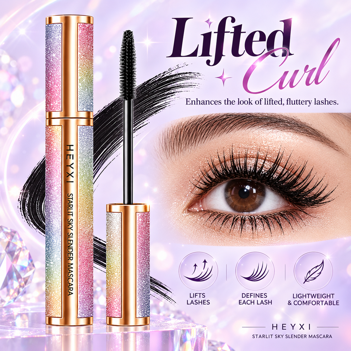 HEYXI Starlit Sky Slender Mascara Waterproof & Lengthening