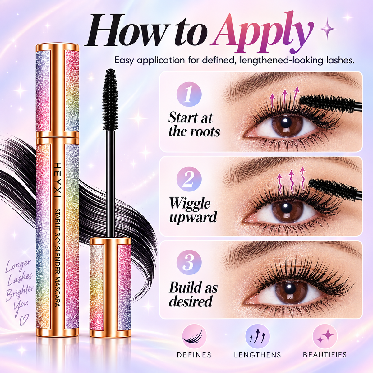 HEYXI Starlit Sky Slender Mascara Waterproof & Lengthening