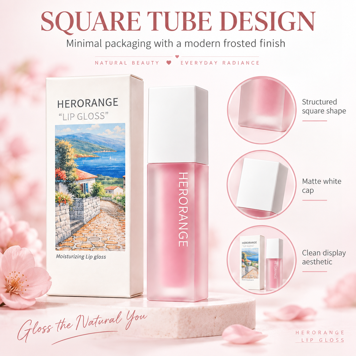 HERORANGE Moisturizing Lip Gloss, Hydrating Jelly