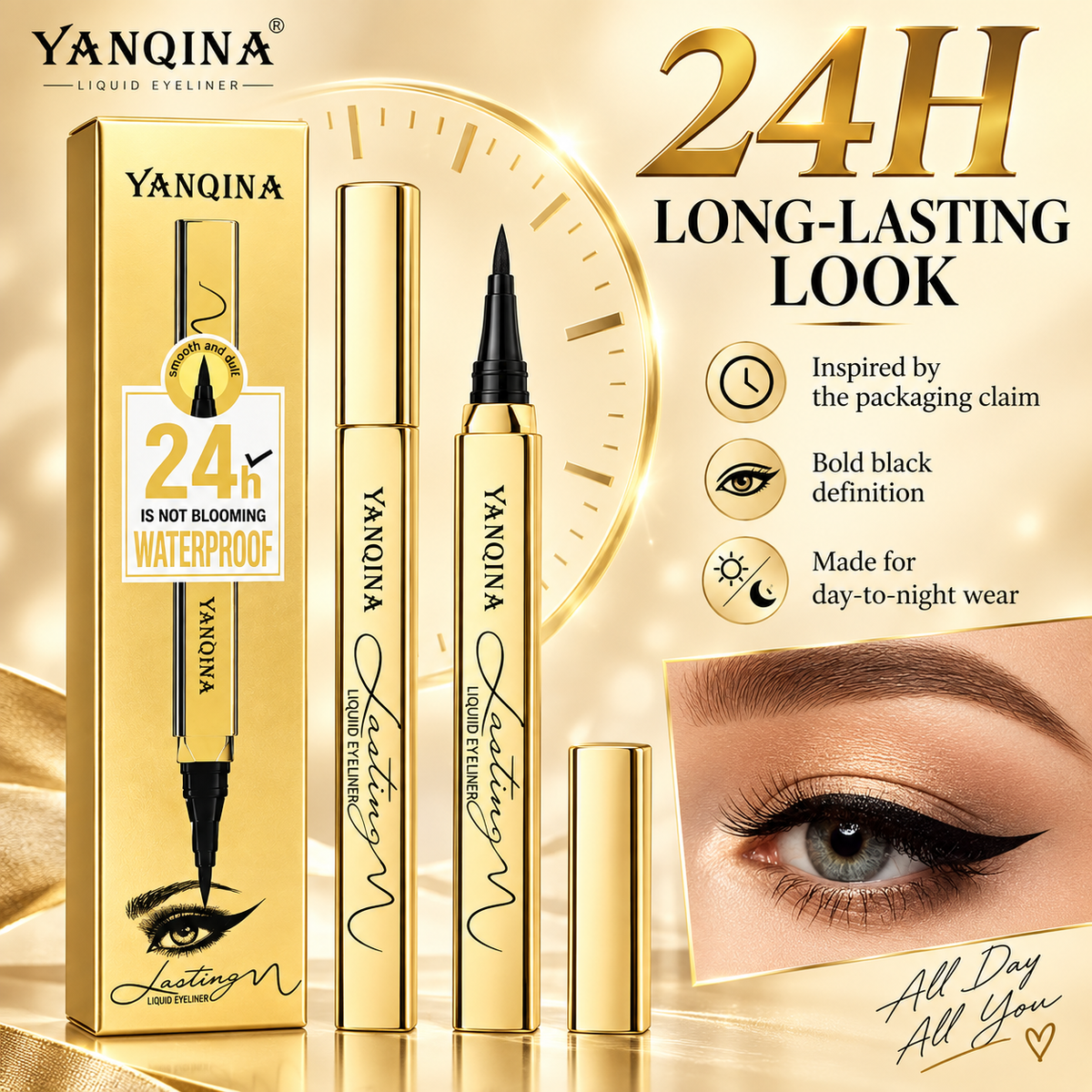 YANQINA Waterproof Liquid Eyeliner Pen