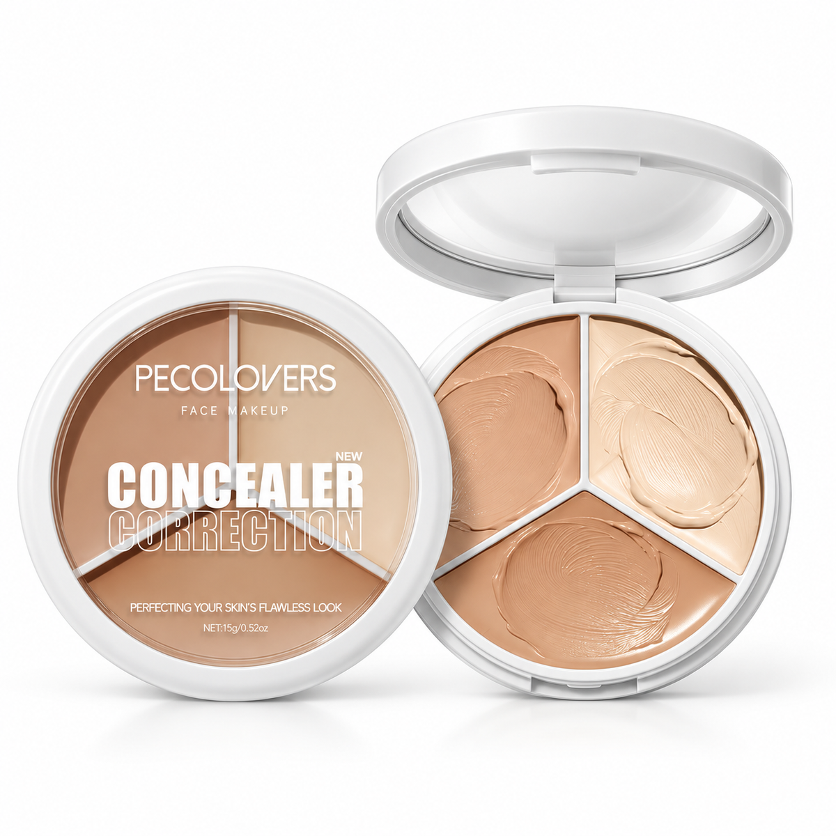 PECOLOVERS 3-Color Cream Concealer Correction Palette