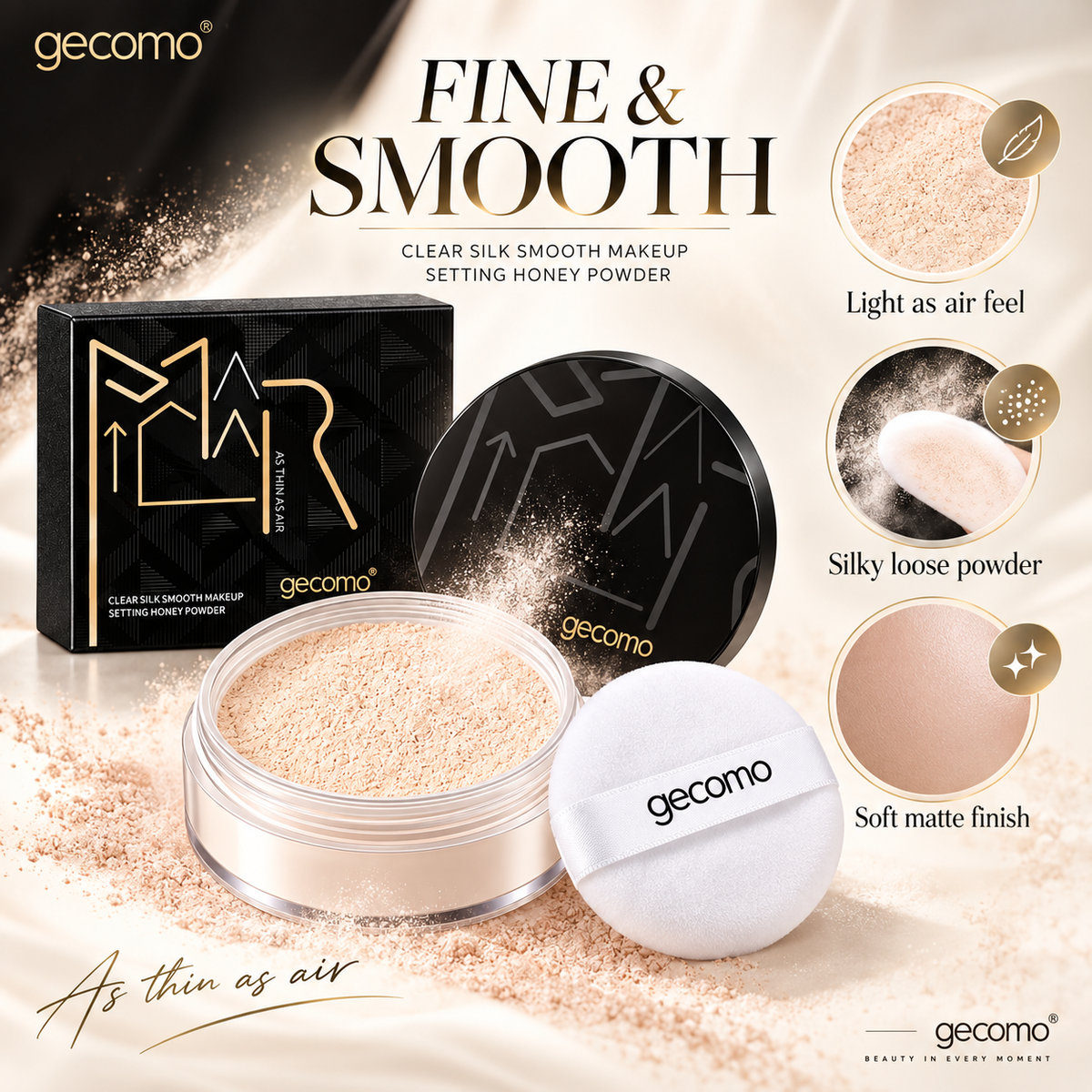 GECOMO Setting Powder Oil Control Matte Finish