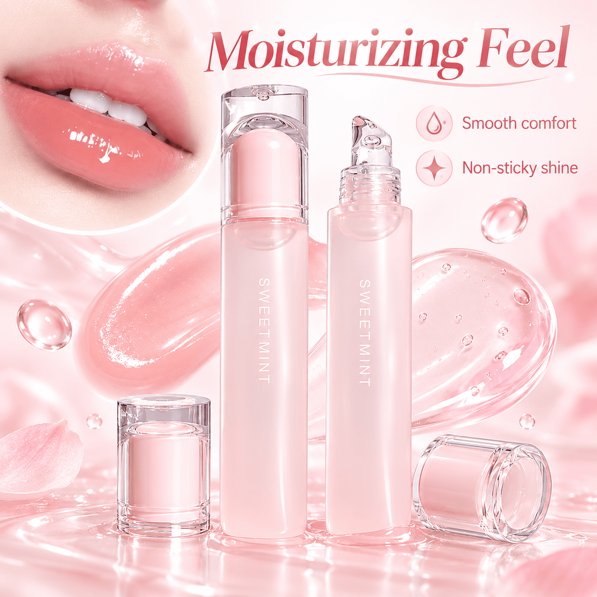 SWEET MINT Moisturizing Lip Balm and Lip Gloss - AHVTE