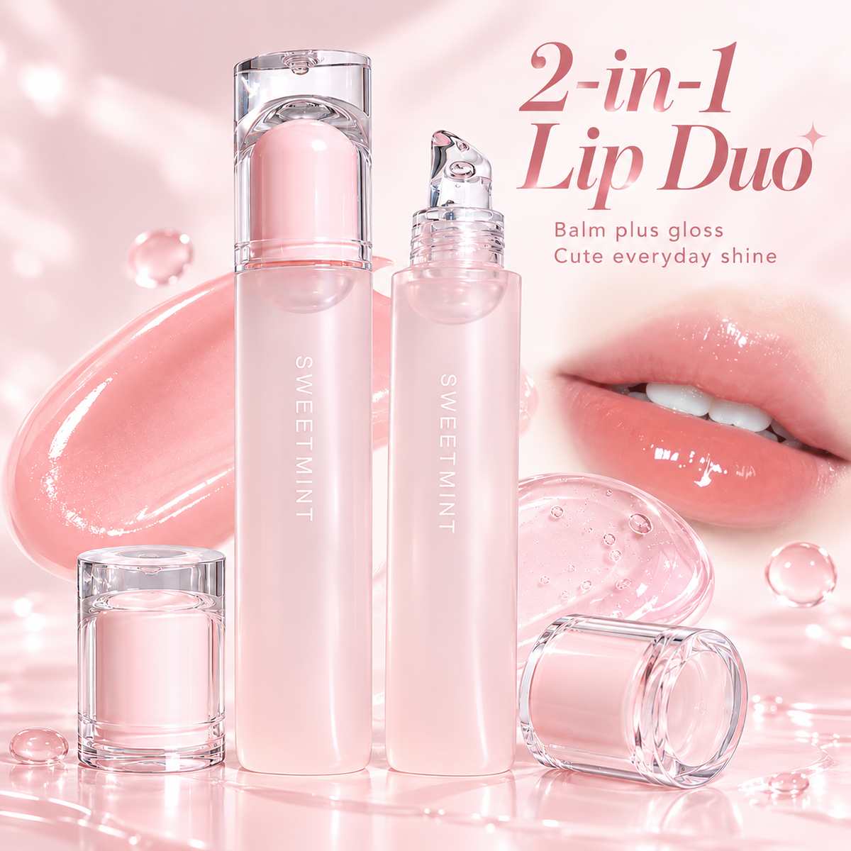 SWEET MINT Moisturizing Lip Balm and Lip Gloss