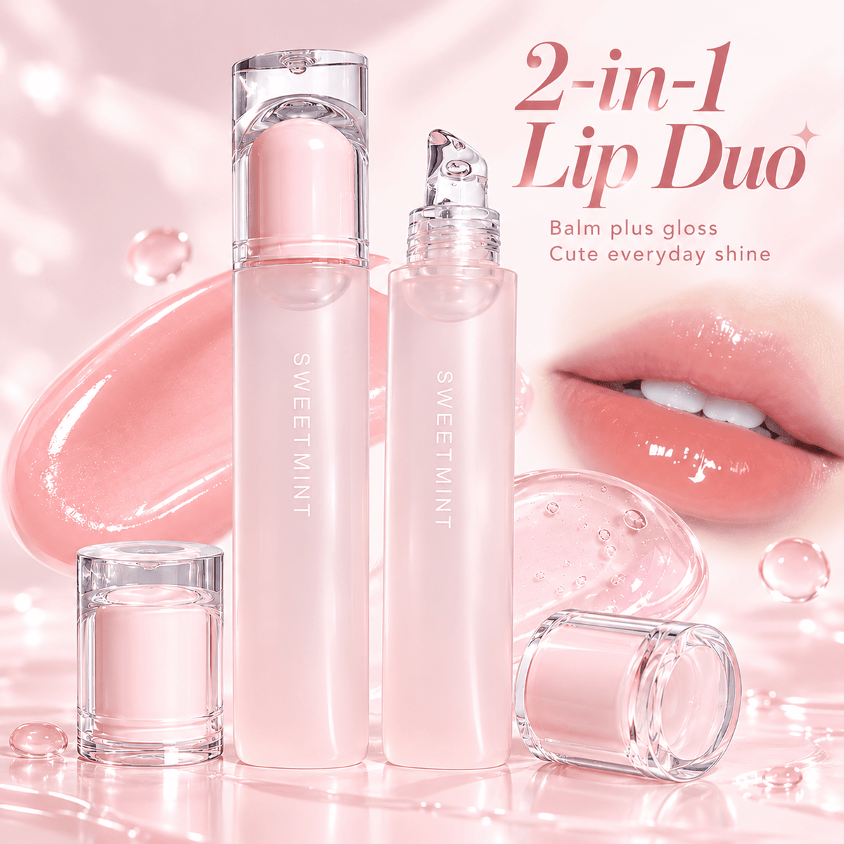 SWEET MINT Moisturizing Lip Balm and Lip Gloss - AHVTE