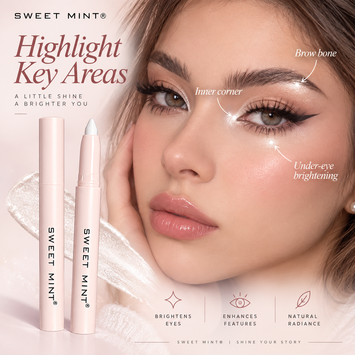 SWEET MINT Eye Highlighter Pen Shimmer Eyeshadow Pen