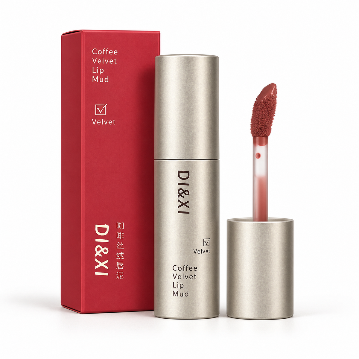 DI & XI Coffee Velvet Lip Mud Soft Matte Lipstick