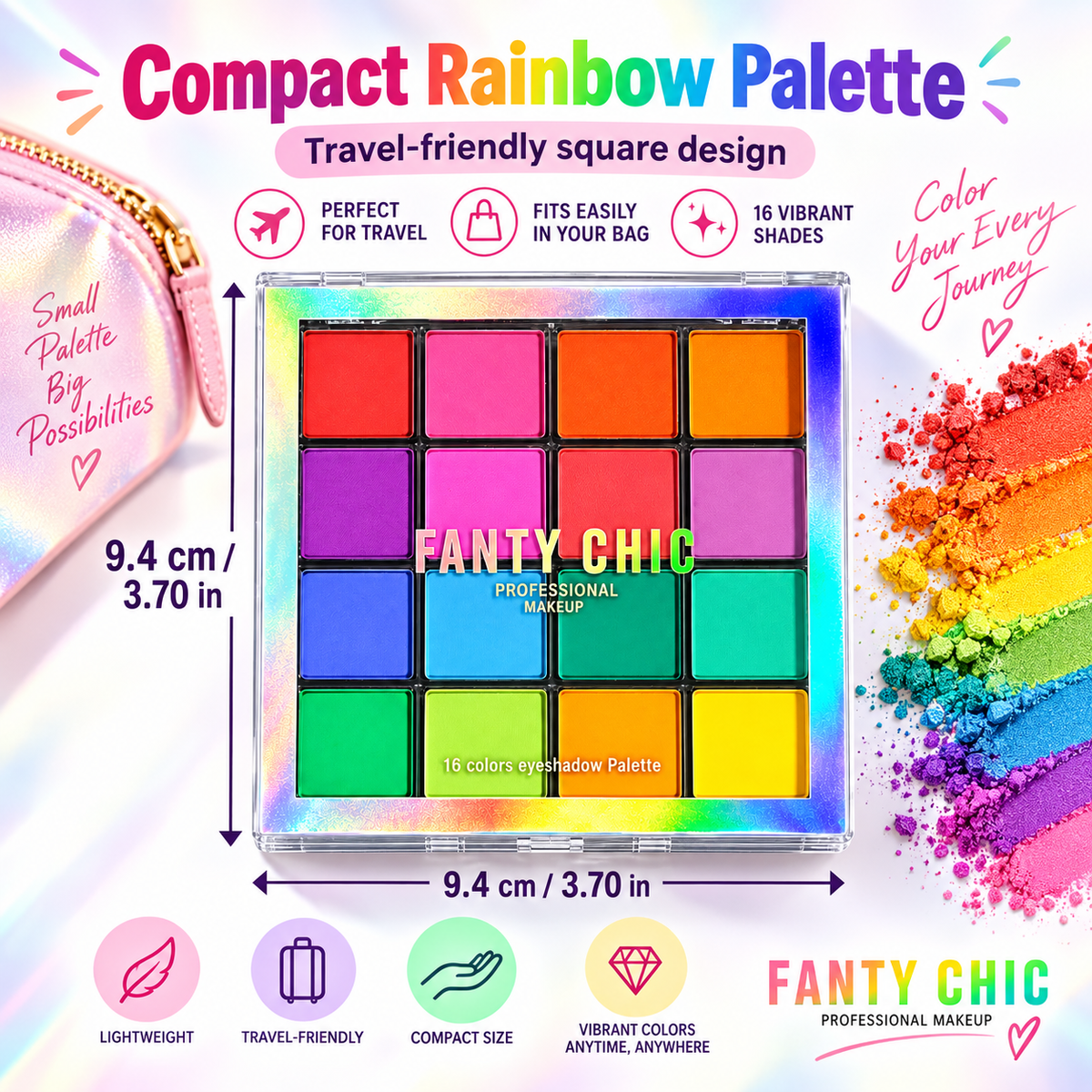 FANTY CHIC 16 Color Matte Eyeshadow Palette