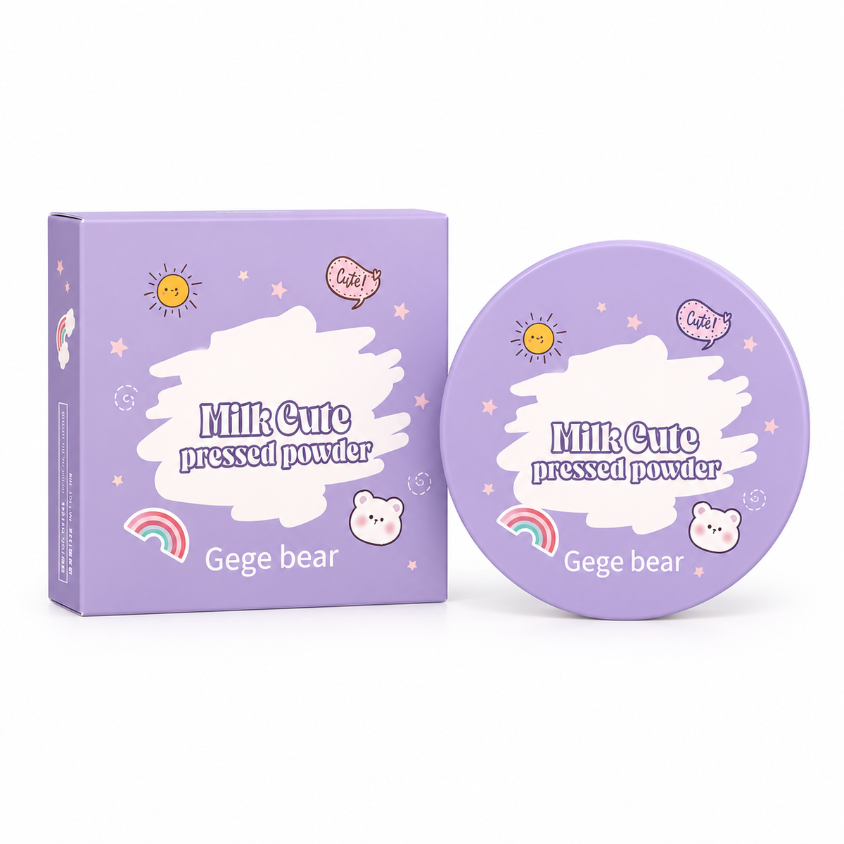 Gege Bear Milk Cute Pressed Powder for Oil Control