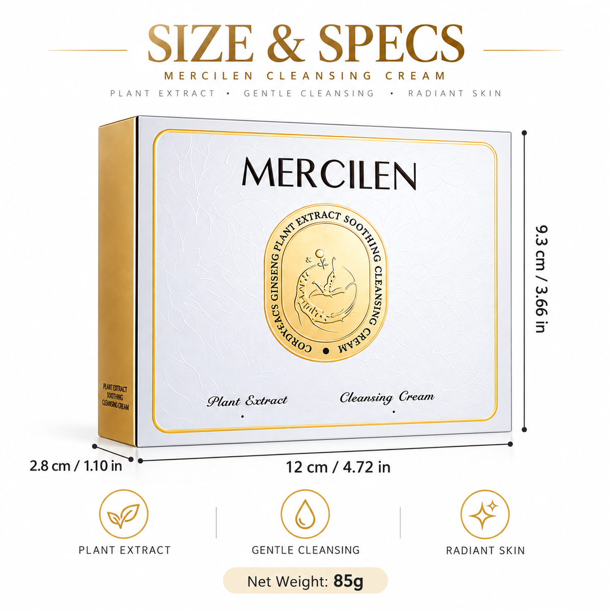 MERCILEN Ginseng Cordyceps Cleansing Cream Makeup Remover Balm