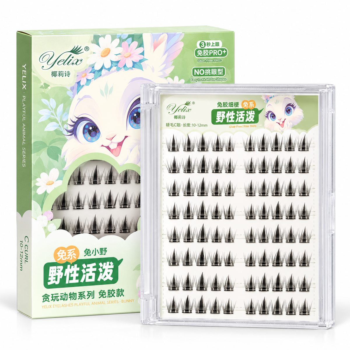 YELIX Lashes Pre-Glued Cluster Lashes No Glue
