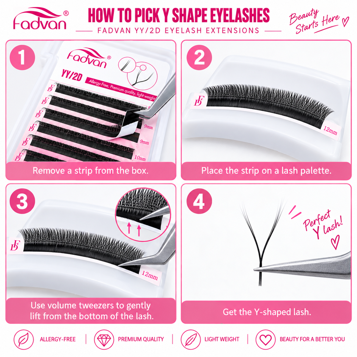 FADVAN YY 2D Premade Volume Fans Eyelash Extensions