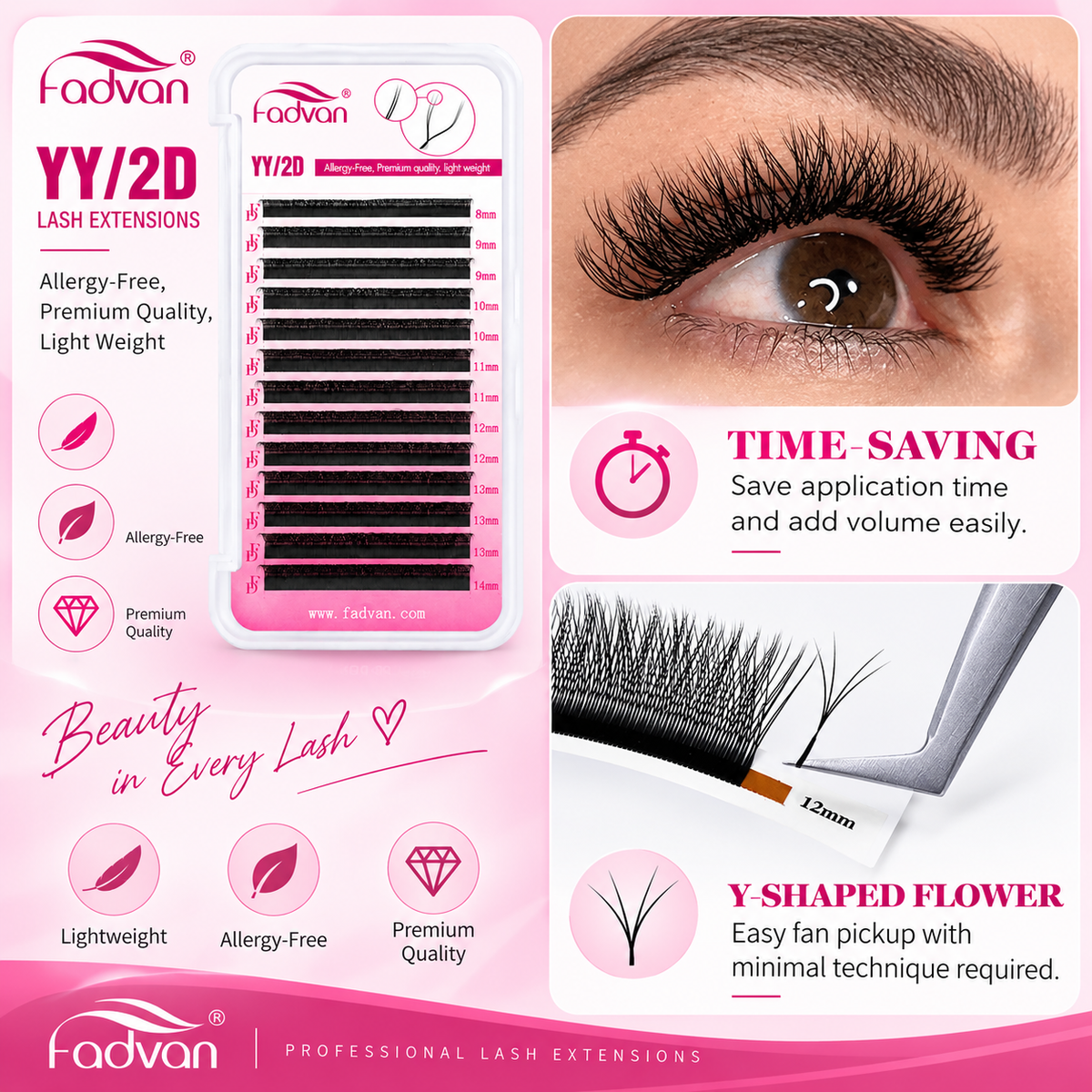 FADVAN YY 2D Premade Volume Fans Eyelash Extensions