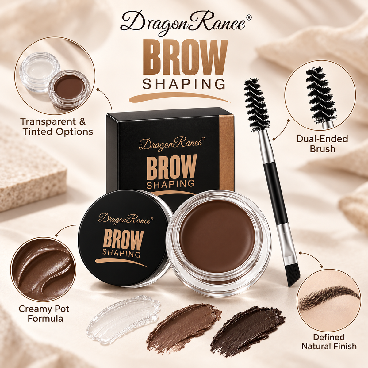 Dragon Ranee Eyebrow Pomade Styling Cream Brow Shaping Gel