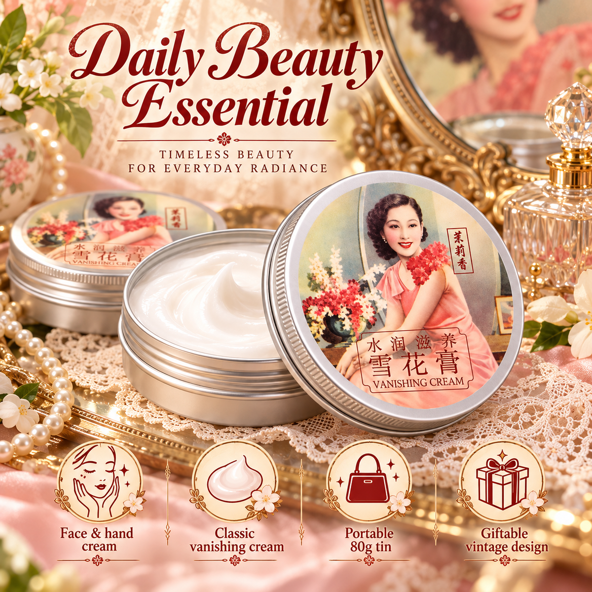 Shanghai Lady Snow Cream Vanishing Hand & Face Cream