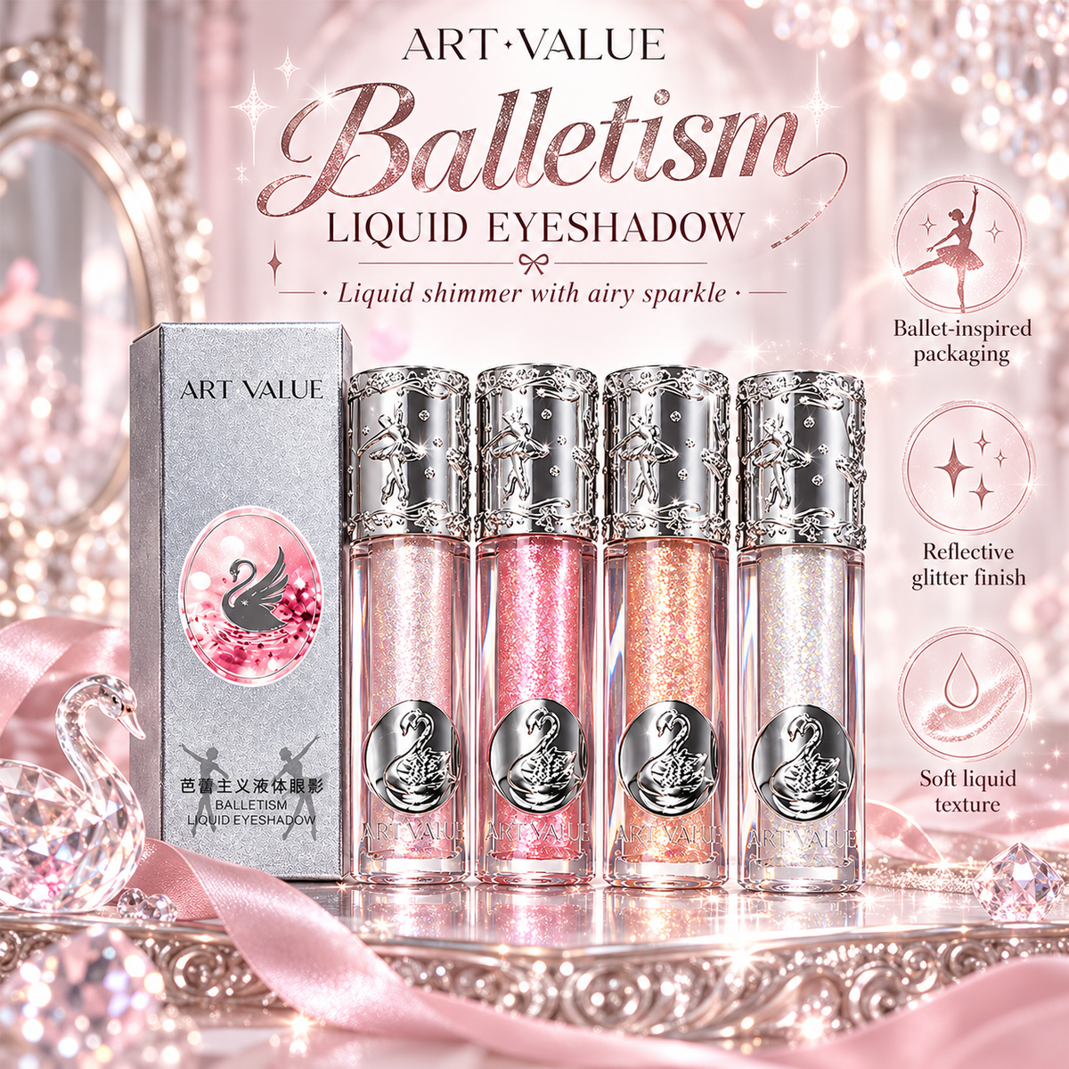 ART VALUE Balletism Glitter Shimmer Liquid Eyeshadow